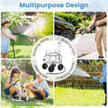 Portable Garden Hose Reel Cart Holds 300FT of 5/8" Large Capacity, Heavy Duty Metal Hose Cart with 4 Wheels & Storage Basket for Lawn Yard